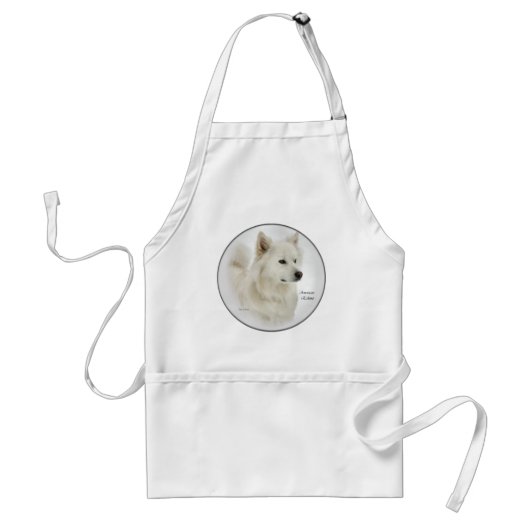 American Eskimo Dog Art Geschenke Schürze (Vorne)