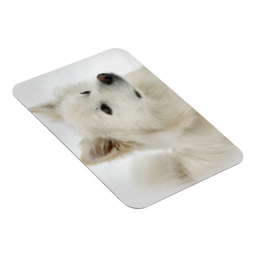 American Eskimo Dog Art Magnet (Rechte Seite)