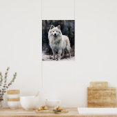 American Eskimo Dog Art Print Poster (Küche)