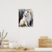 American Eskimo Dog Art Print Poster (Küche)
