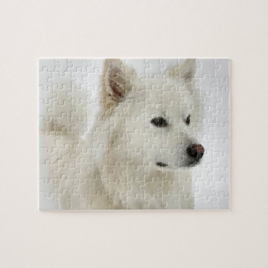 American Eskimo Dog Art Puzzle (Horizontal)