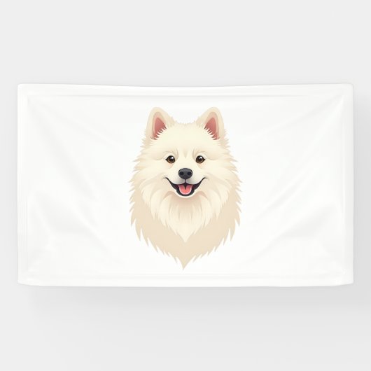 American Eskimo Dog Banner (Horizontal)