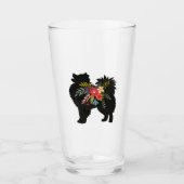American Eskimo Dog Boho Silhouette Glass Glas (Vorderseite)