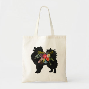 American Eskimo Dog Boho Silhouette Tragetasche