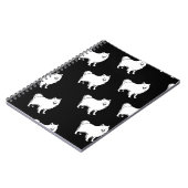 American Eskimo Dog Breed Pattern Notizblock (Linke Seite)