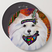 American Eskimo Dog Button (Vorne & Hinten)