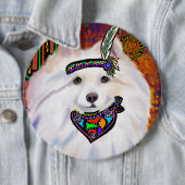 American Eskimo Dog Button (Beispiel)