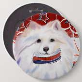 American Eskimo Dog Button (Vorne & Hinten)