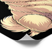 American Eskimo Dog Christmas Santa Hat Pet Dog Lo Poster (Ecke)