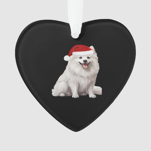 American Eskimo Dog Christmas Tree Dog Welpe Water Ornament (Vorderseite)