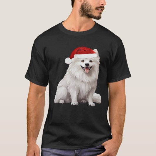 American Eskimo Dog Christmas Tree Dog Welpe Water T-Shirt (Vorderseite)