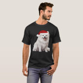 American Eskimo Dog Christmas Tree Dog Welpe Water T-Shirt (Vorne ganz)