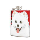 American Eskimo Dog Color Block Flachmann (Links)