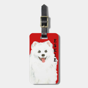 American Eskimo Dog Color Block Gepäckanhänger