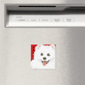 American Eskimo Dog Color Block Magnet (In Situ (Geschirrspüler))