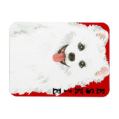 American Eskimo Dog Color Block Magnet (Horizontal)