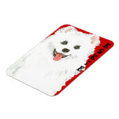 American Eskimo Dog Color Block Magnet (Linke Seite)