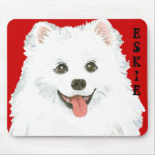 American Eskimo Dog Color Block Mousepad (Vorne)