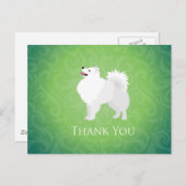American Eskimo Dog Danke Design Postkarte (Vorne/Hinten)