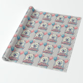 American Eskimo Dog farbenfroh Geschenkpapier (Ungerollt)