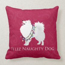 American Eskimo Dog Feliz Naughty Dog Weihnachten