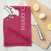 American Eskimo Dog Frohe Weihnachtsgestaltung Küchentuch (Viertel Falte)