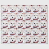 American Eskimo Dog Geschenkpapier (Flach)
