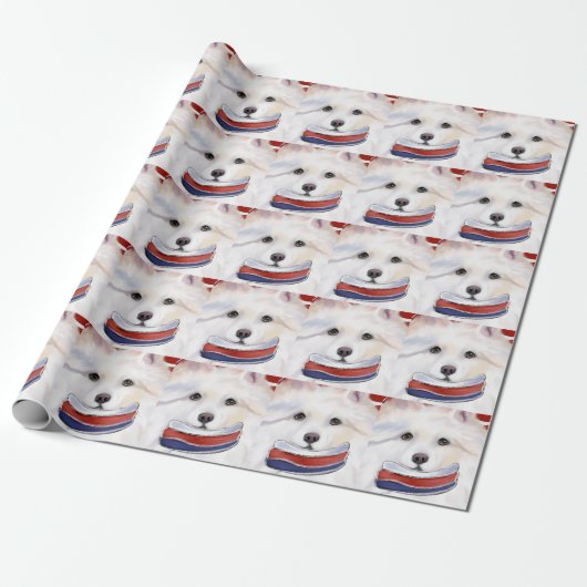 American Eskimo Dog Geschenkpapier (Ungerollt)
