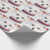 American Eskimo Dog Geschenkpapier (Ecke)