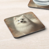 American Eskimo Dog Getränkeuntersetzer (Linke Seite)