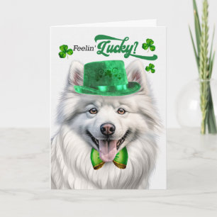 American Eskimo Dog Glücklicher St. Patrick's Tag Feiertagskarte