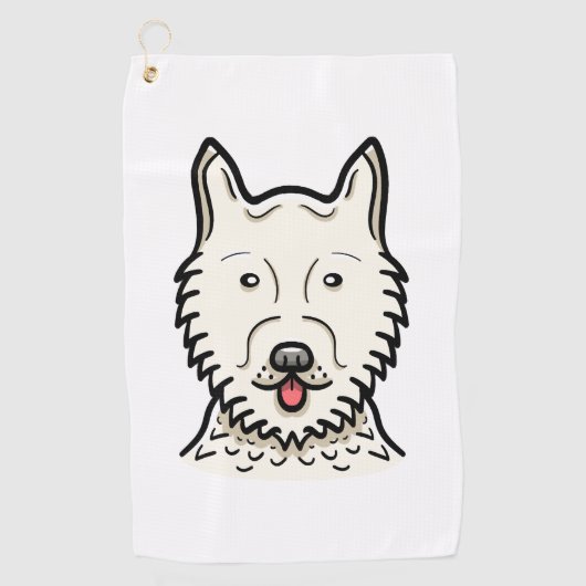 American Eskimo Dog Golfhandtuch (Vorderseite)