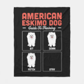 American Eskimo Dog Guide Fleecedecke (Vorderseite)