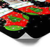 American Eskimo Dog In Christmas Socks Funny Dog L Poster (Ecke)
