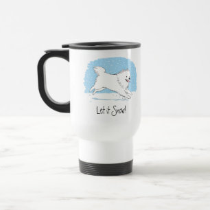 American Eskimo Dog Lass es schneien Eskie Ferien Reisebecher