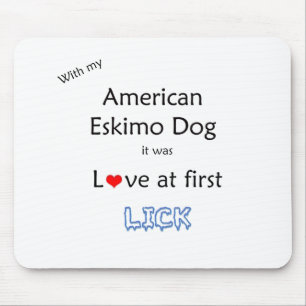 American Eskimo Dog Lick Design Mousepad