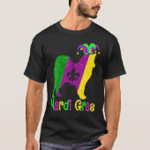 American Eskimo Dog Lover Mardi Gras Carnival Jest T-Shirt (Vorderseite)