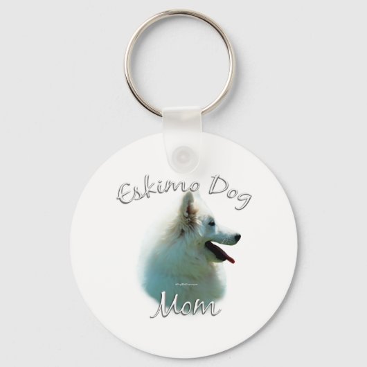 American Eskimo Dog Mama 2 Schlüsselanhänger (Vorderseite)
