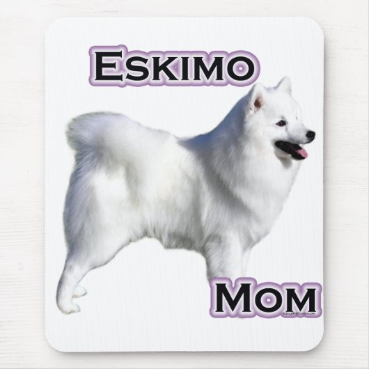 American Eskimo Dog Mama 4 Mousepad (Vorne)