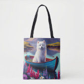 American Eskimo Dog on Paddle: Ein Landschaftliche Tasche (Vorderseite)