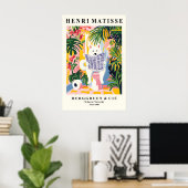 American Eskimo Dog on Toilet Funny Bathroom Print Poster (Heimbüro)