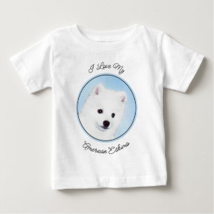 American Eskimo Dog Painting - Original Dog Art Baby T-shirt