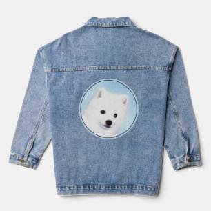 American Eskimo Dog Painting - Original Dog Art Jeansjacke