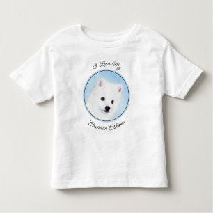 American Eskimo Dog Painting - Original Dog Art Kleinkind T-shirt