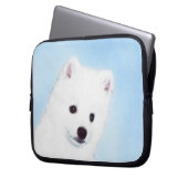 American Eskimo Dog Painting - Original Dog Art Laptopschutzhülle (Vorderseite Links)