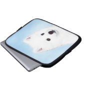 American Eskimo Dog Painting - Original Dog Art Laptopschutzhülle (Vorne Knopf)