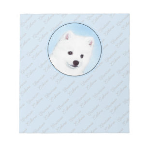 American Eskimo Dog Painting - Original Dog Art Notizblock