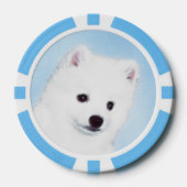 American Eskimo Dog Painting - Original Dog Art Pokerchips (Vorderseite)