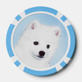 American Eskimo Dog Painting - Original Dog Art Pokerchips (Rückseite)