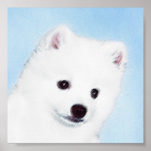 American Eskimo Dog Painting - Original Dog Art Poster (Vorne)